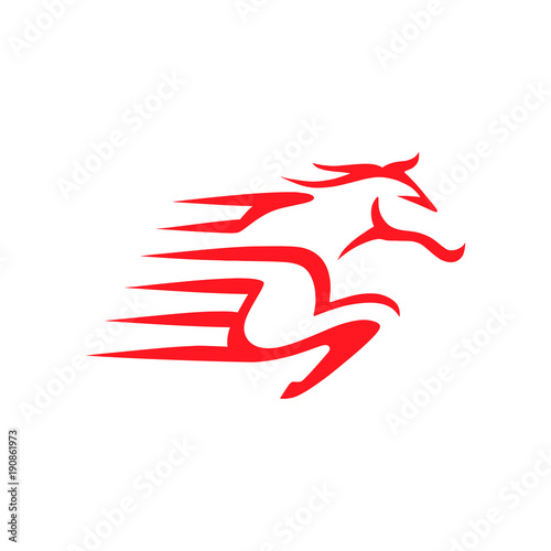   Save Download Preview Horse delivery express for business logo template.