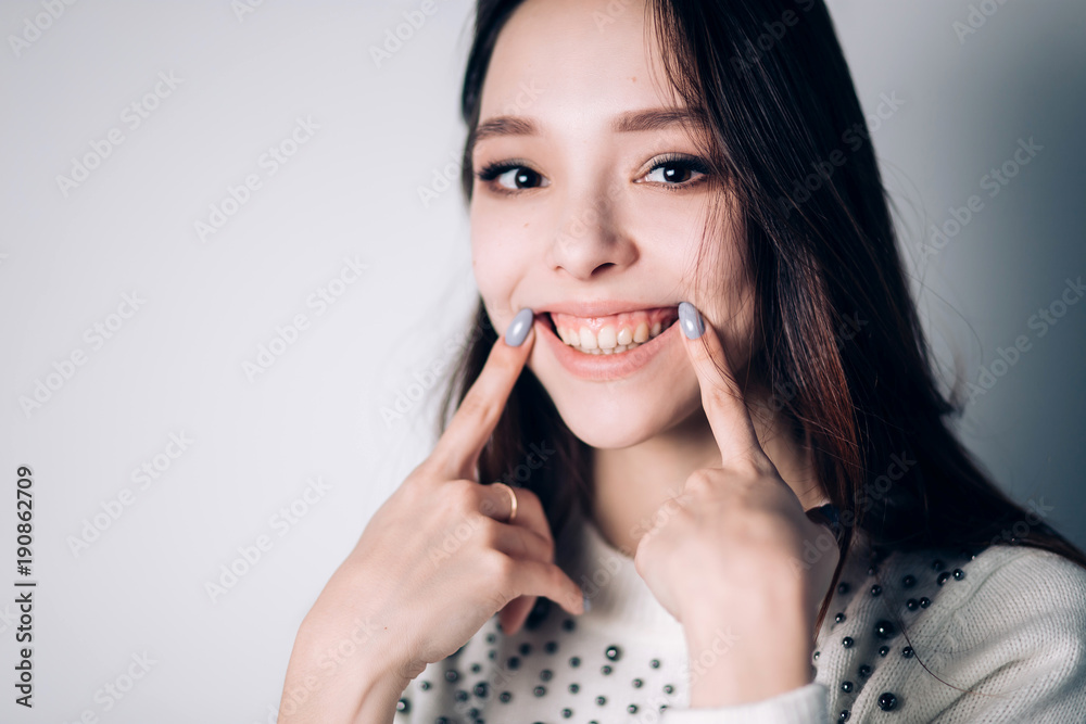Portrait of funny emotional girl. happiness, smile, positive emotions. Portrait of funny emotional girl. happiness, smile, positive emotions.