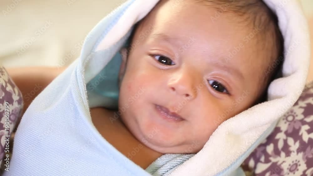 Close up of baby bot after taking bath Close up of baby bot after taking bath