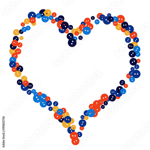 Vector Confetti Background Pattern. Element of design. Colored buttons on a white background