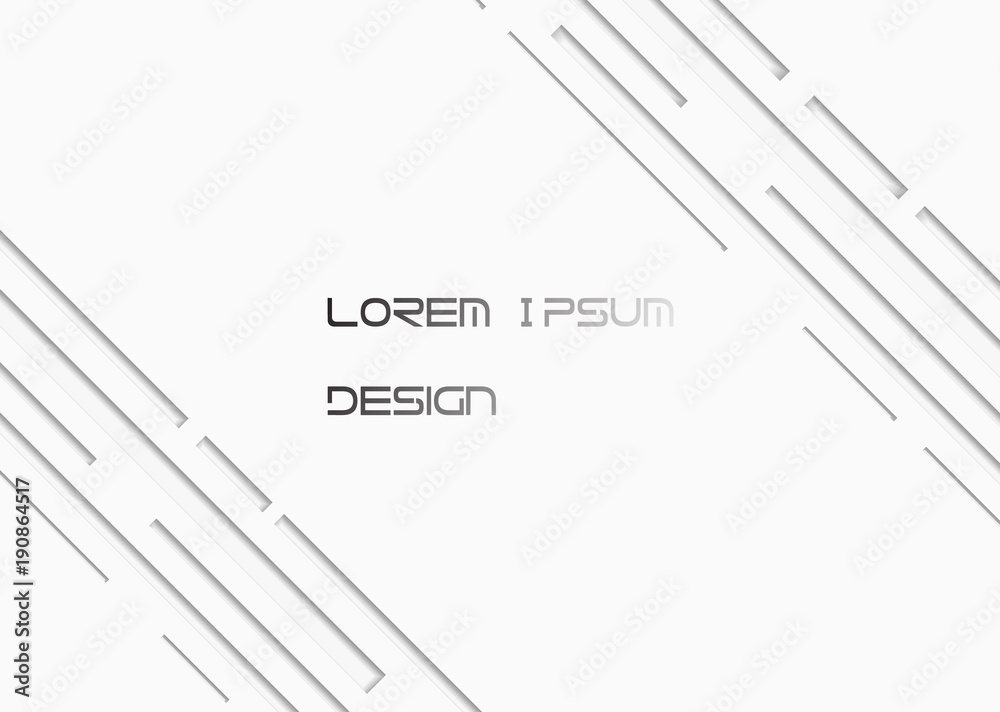 Abstract Inner shadow techno high-tech future background. Straight and slanting lines of different thickness. Template for websites, banners or wallpaper. Easy design. Vector illustration. EPS 10.