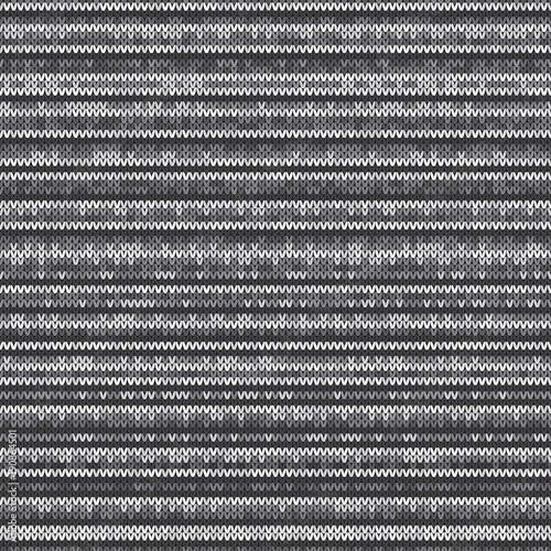 Abstract Knitted Pattern. Vector Seamless Background with Shades of Gray Colors. Camouflage Style Knitting Wool Sweater Design