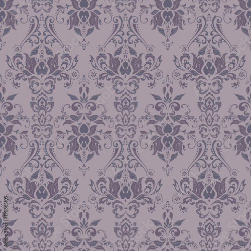 vintage floral seamless patten. Classic Baroque wallpaper.