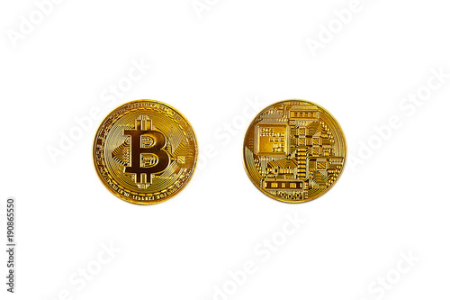 Bitcoin izolowany awers i rewers