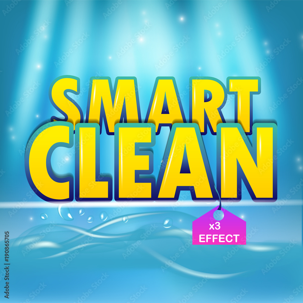 High quality laundry detergent template. Packaging laundry illustration. Eco, smart clean and wash detergent. Green yellow and blue detergent style with shine bubbles and water Vector EPS 10 High quality laundry detergent template. Packaging laundry illustration. Eco, smart clean and wash detergent. Green yellow and blue detergent style with shine bubbles and water Vector EPS 10