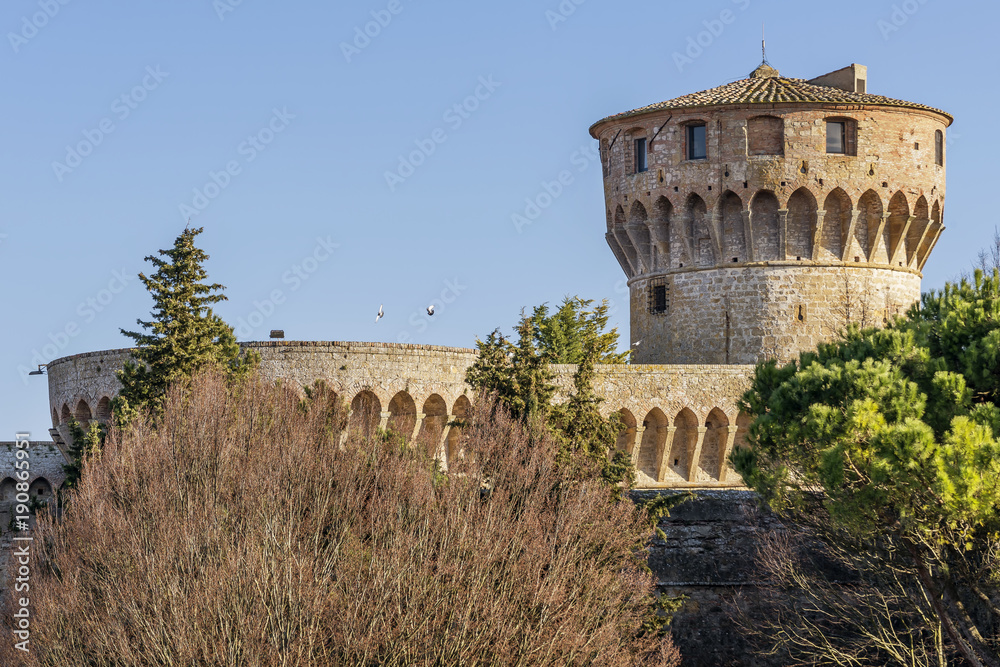 The Medici fortress of Volterra, Pisa, Tuscany, Italy