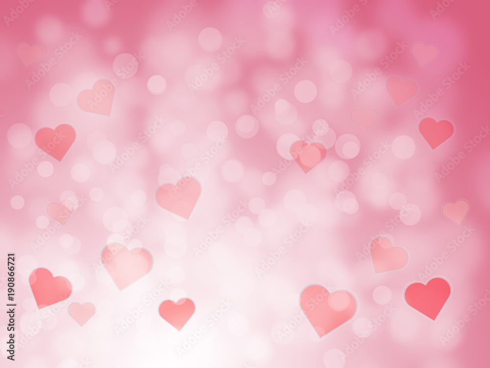 Happy valentines day blurred bokeh abstract background