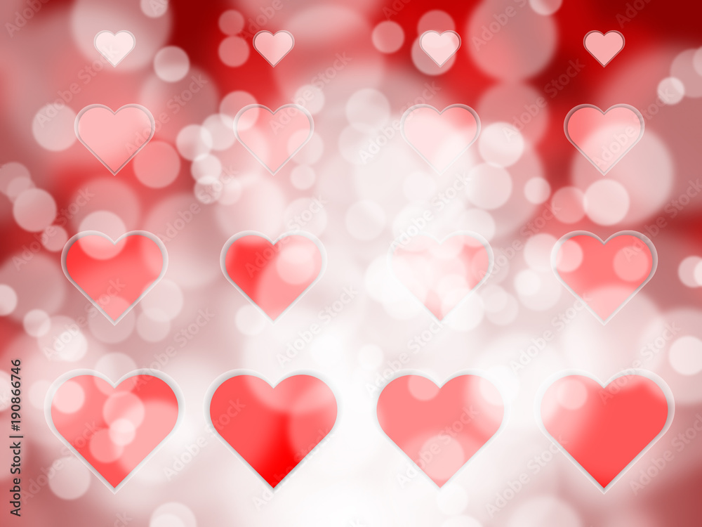 Happy valentines day blurred bokeh abstract background