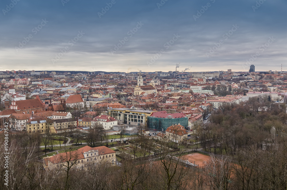 View of the city of Vilnius