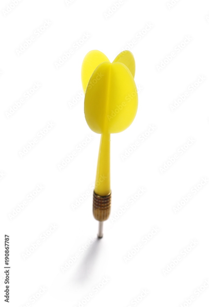 yellow dart isolated on white, with clipping path yellow dart isolated on white, with clipping path