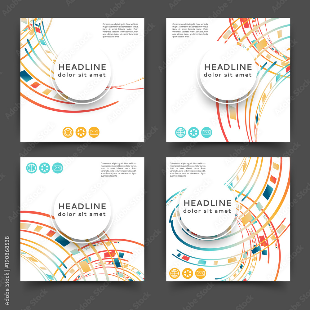 Naklejka premium Abstract color brochure