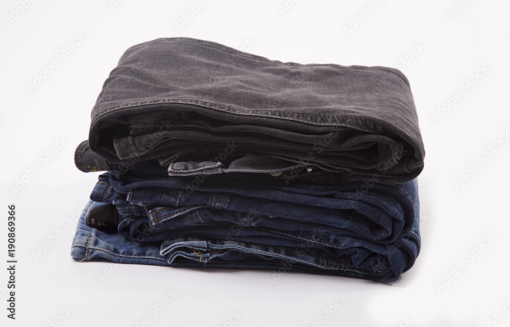 folded jeans