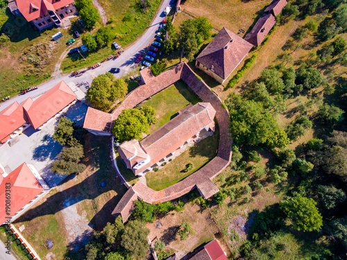 Bunesti Fortified Church in the Saxon Village Bunesti Transylvania Romania photo