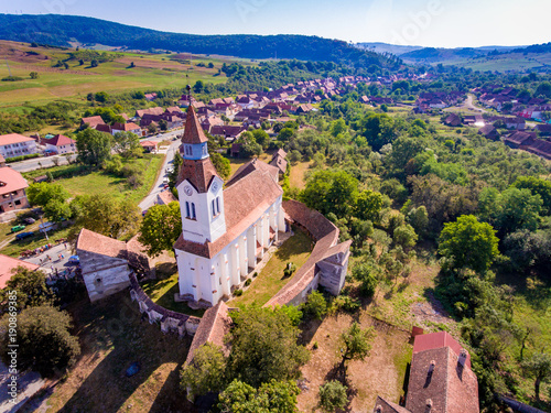 Bunesti Fortified Church in the Saxon Village Bunesti Transylvania Romania photo