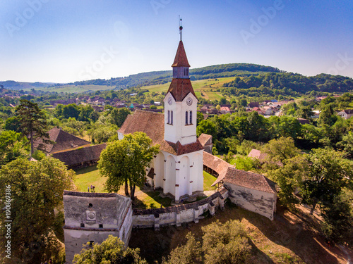 Bunesti Fortified Church in the Saxon Village Bunesti Transylvania Romania photo