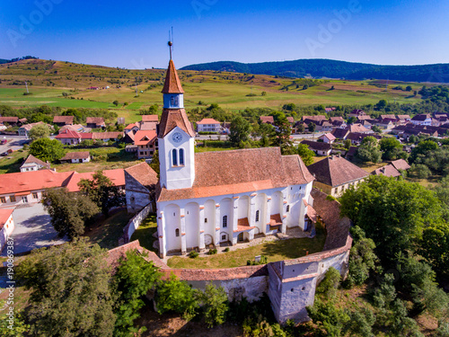 Bunesti Fortified Church in the Saxon Village Bunesti Transylvania Romania photo