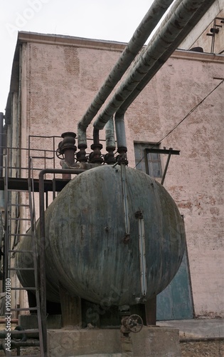Industrial area with pipes and tank in Beijing China