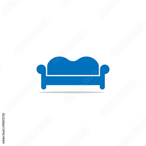 Blue sofa home furnishing interior design template