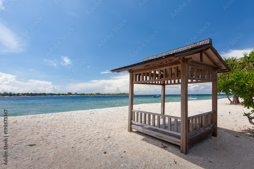Beautiful seashore of Gili Meno island, Indonesia
