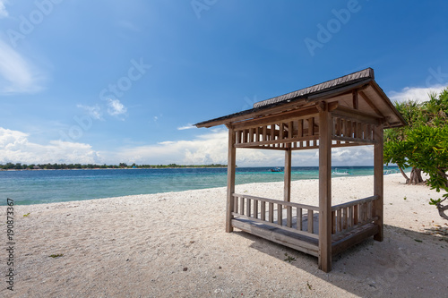 Beautiful seashore of Gili Meno island  Indonesia