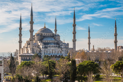Nice view of the Blue Mosque in Istanbul