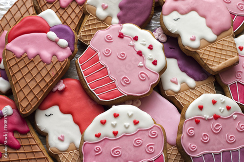 sweet decor cookie background photo