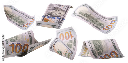 Several dollar banknotes