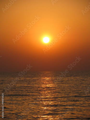 Beautiful sunset on the Black Sea in Crimea