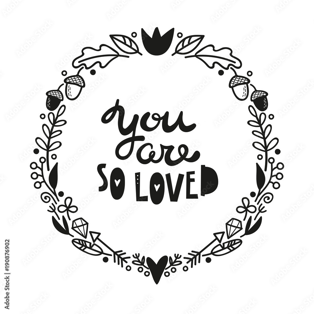 custom made wallpaper toronto digitalWreath poster for baby room, greeting card, print on the wall, pillow, decoration kids interior, baby wear and t-shirts  