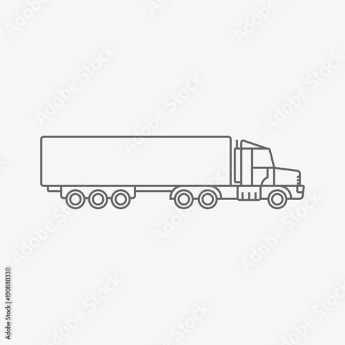 waggon truck vector icon
