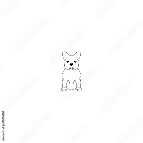 French Bulldog cartoon dog icon