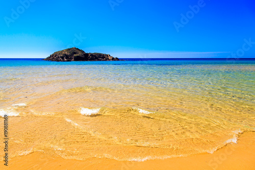 The beach of Chia su Giudeu, Sardinia photo