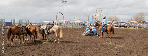 Cowboys in time medical roping event