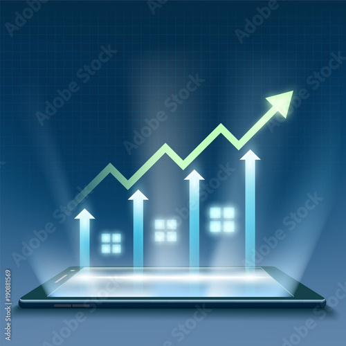 Growth of financial chart