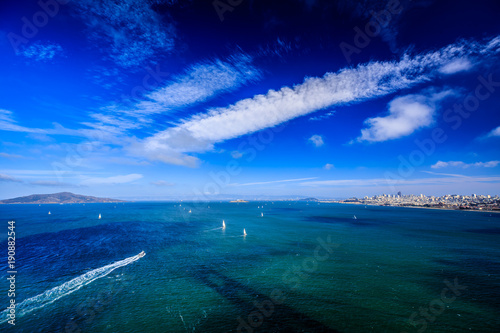 Sea of San Francisco on the Golden Gate Brideg photo