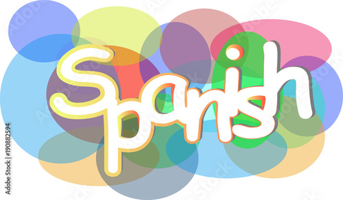 Spanish colorful banner - vector