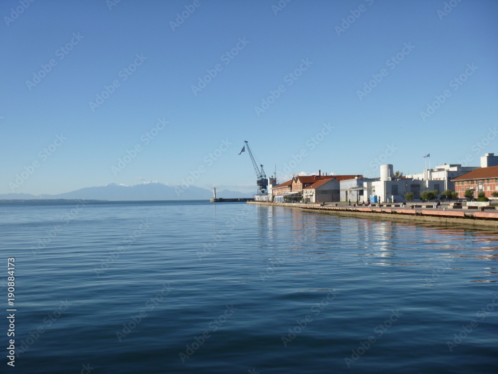 View of the port of Thessaloniki,Greece