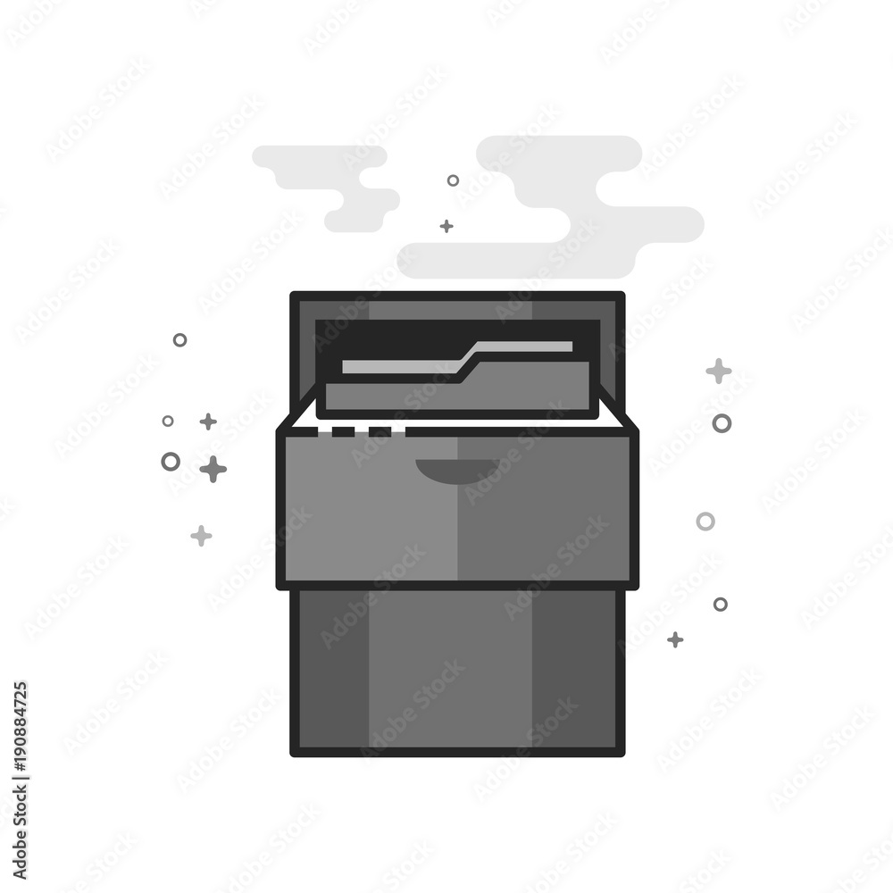 Office cabinet icon in flat outlined grayscale style. Vector illustration. Office cabinet icon in flat outlined grayscale style. Vector illustration.
