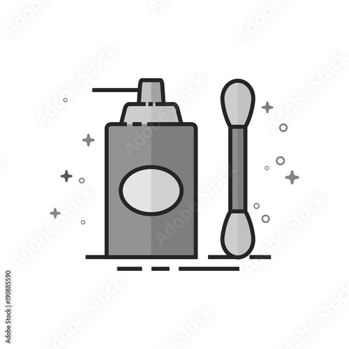 Cleaning liquid icon in flat outlined grayscale style. Vector illustration.