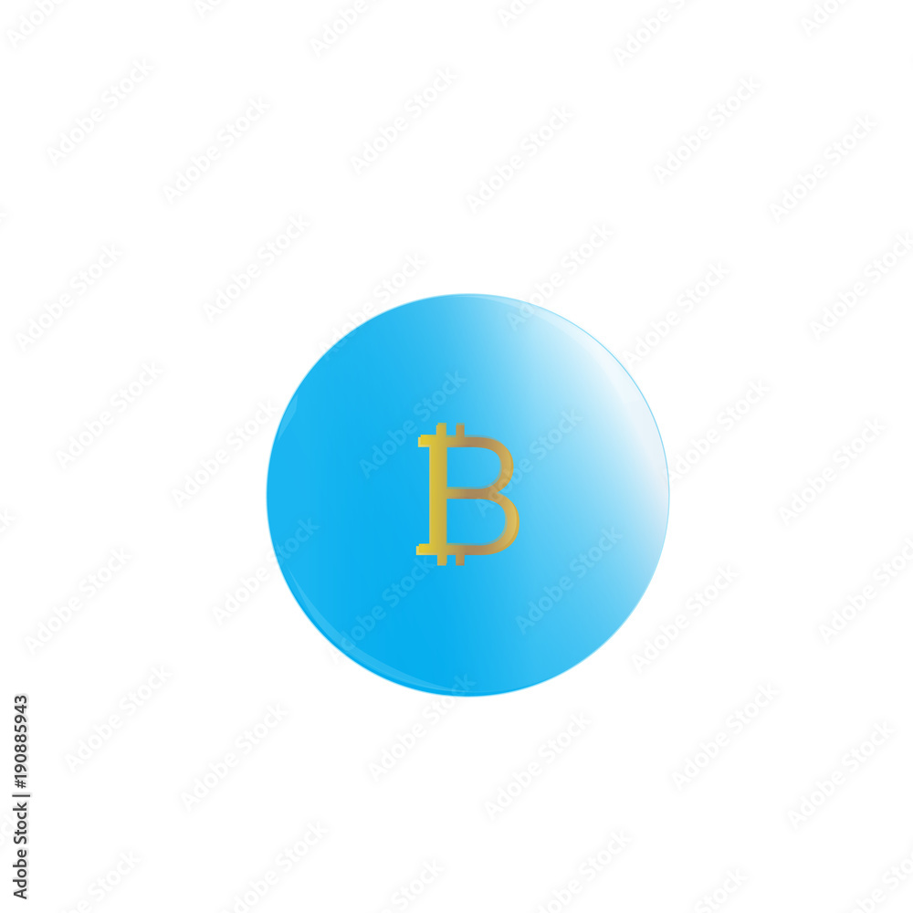 Bitcoin in bubble Symbol, vector illustration. Bitcoin in bubble Symbol, vector illustration.
