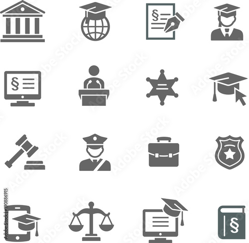 Law & Justice icon set