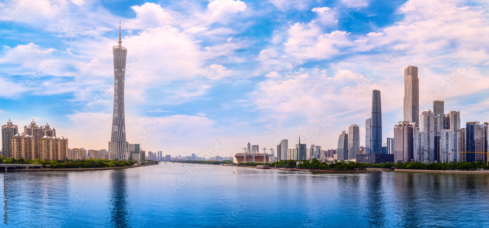 Naklejka premium Skyline of urban architectural landscape in Guangzhou