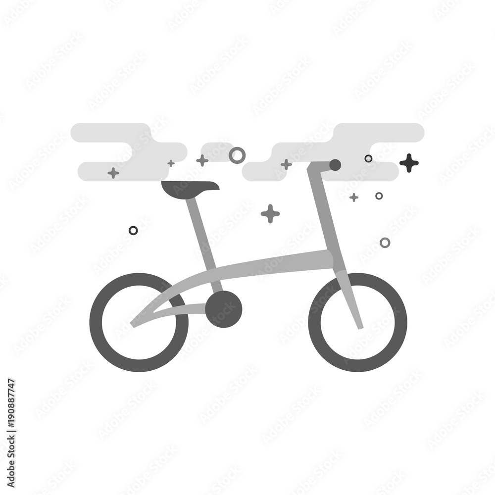 Bicycle icon in flat outlined grayscale style. Vector illustration. Bicycle icon in flat outlined grayscale style. Vector illustration.