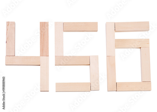 Numeral wooden isolation