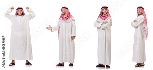 Bild auf Leinwand Arab man isolated on white background