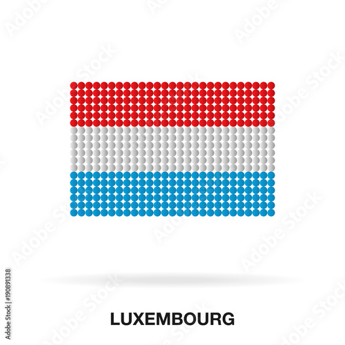 Luxembourg flag. Bubbles flag. European country. modern style