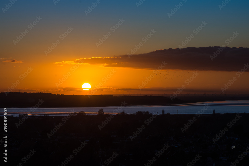 Sunset over the River Humber