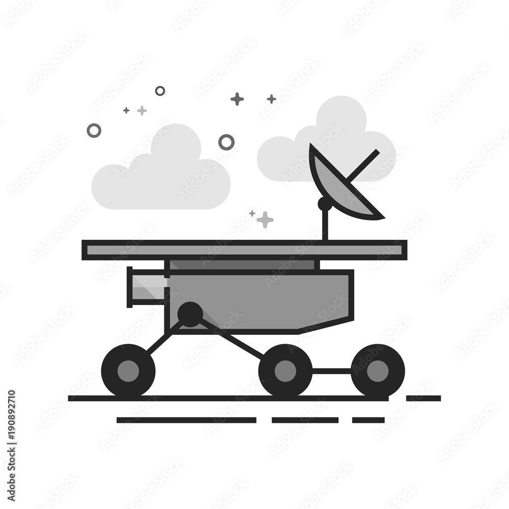 Space rover icon in flat outlined grayscale style. Vector illustration. Space rover icon in flat outlined grayscale style. Vector illustration.
