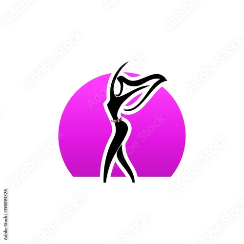 Woman Vector Purple Circle