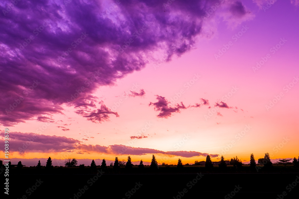 Countryside sunset